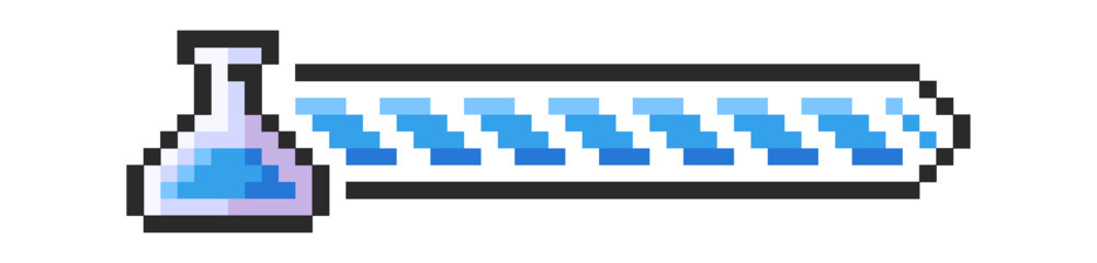 Fototapeta premium Loading Bar With Potion Pixel Art