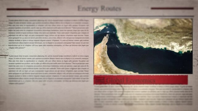 Energy Routes and Global Economics Breaking News Background
