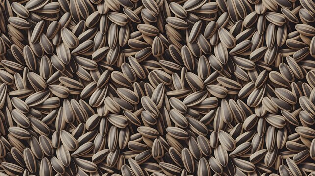 Seamless pattern of sunflower seeds