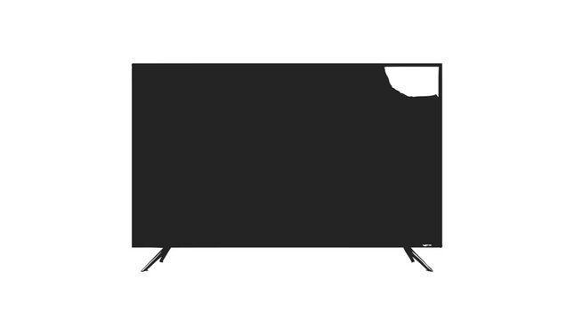 Modern flat screen television with a sleek black frame and high definition display technology monitor