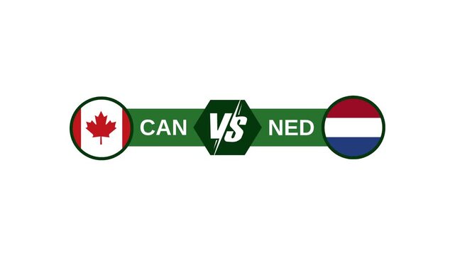 Canada vs Netherlands Sports Match Versus Screen Graphics Animation