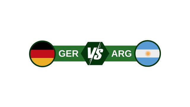 Germany vs Argentina Football Match Versus Screen Motion Graphic