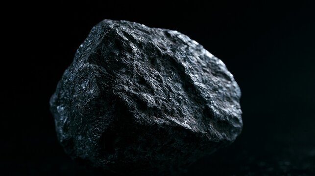 Matte black alabaster stone texture on dark background