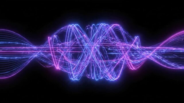 Experience bright glowing lines in this abstract seamless looped background