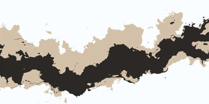 Abstract Grunge Vector Map of Greece with Detailed National Borders and European Geography Illustration