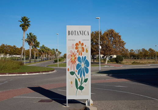 Mockup of Billboard in Urban Setting