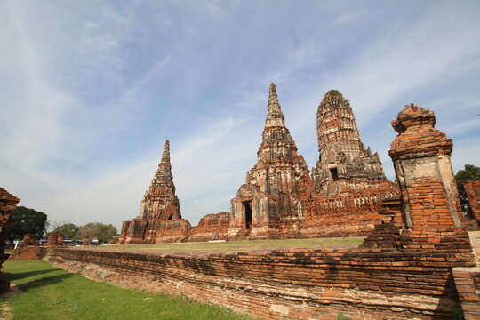 Ancient Buddhist Khmer Style Towers
at Wat Chaiwatthanaram in Ayutthaya
Thailand