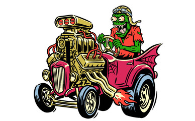 Build for speed. Car design for t shirt, poster, sticker, background. Legend race. Road speed graphic print. Extreme racing. Full speed racing club © Tri