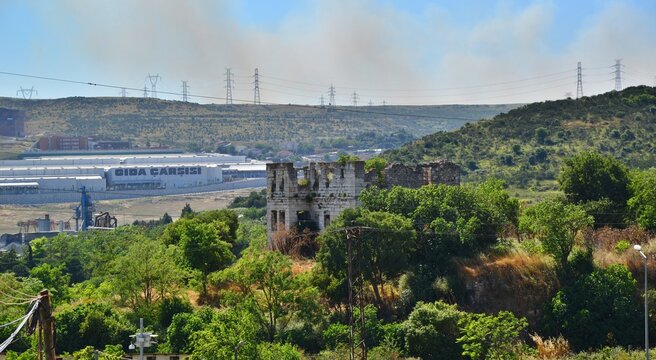 A view from the historic Azatli Gunpowder Factory, built in the 18th century, located in Basaksehir, Istanbul, Turkey.