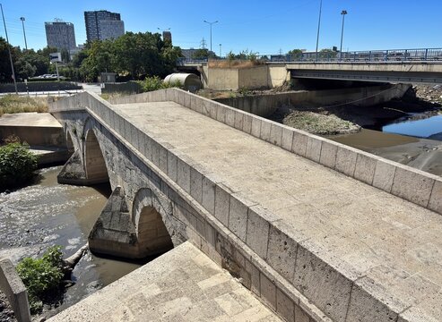 The Papaz Bridge in Istanbul, Turkey, was built by the Ottomans.
