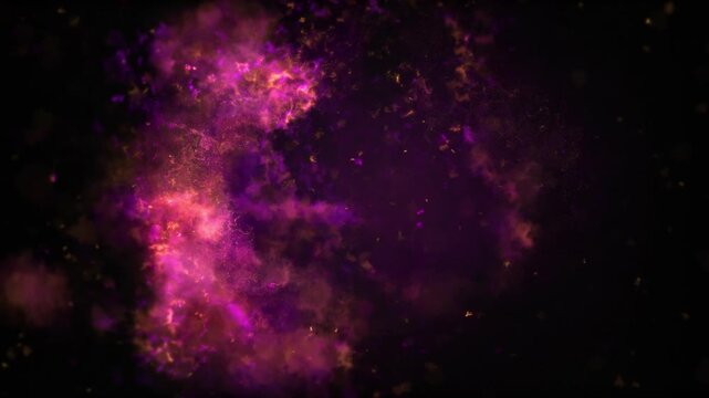 Magenta and Purple Fire Particles Flow Looped Alpha Chanel Background