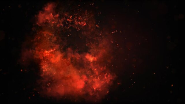 Fire Particles Flow Looped Alpha Chanel Background