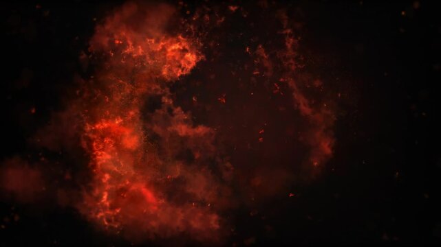 Fire Particles Flow Looped Alpha Chanel Background