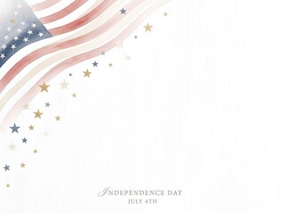 Obraz premium American flag with stars on white background for independence day