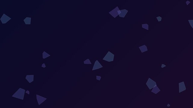Shattered glass fragments flying apart on dark background