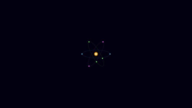 Abstract Atom Orbiting Nucleus with Electrons in Dark Space