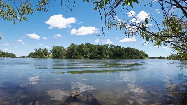 Clouds pass over the scenic Sacramento River bend