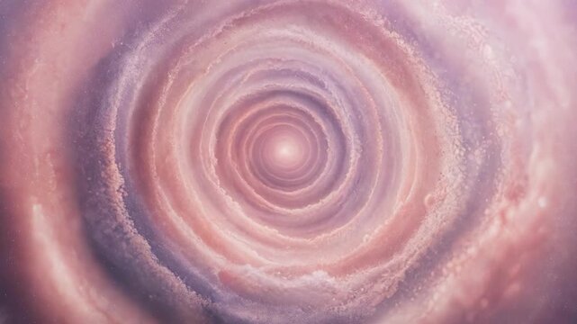 A soft, pastel-colored spiral tunnel resembling clouds or a vortex