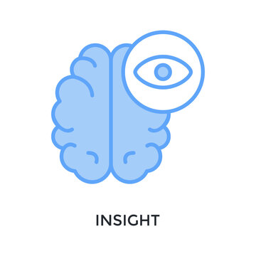 Insight Icon Lineal Blue Style. Vector Illustration For Graphic Design