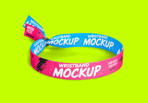 Festival Wristband Fabric Mockup