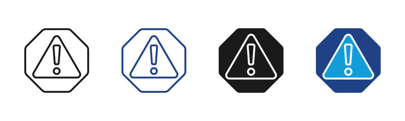 Caution Web icon with multiple style collection © RanuKumbolo.lab