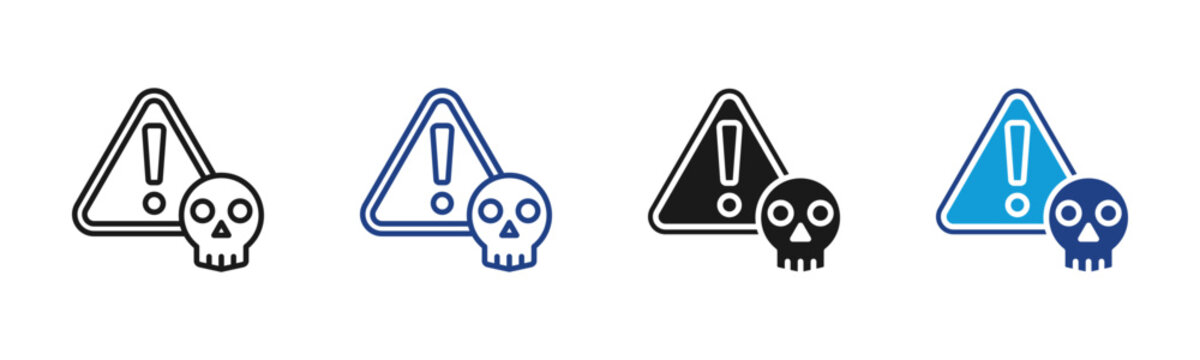 Danger Web icon with multiple style collection