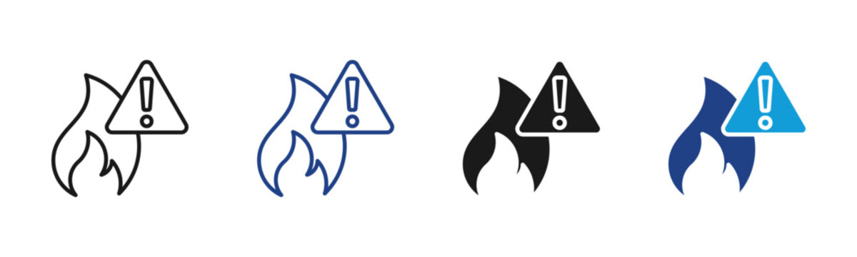 Fire Alert Web icon with multiple style collection