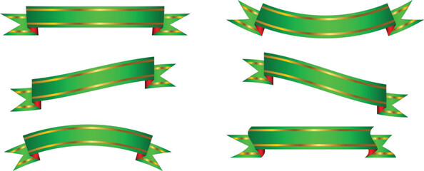 A striking and elegant set of green and gold ribbons © Brahim
