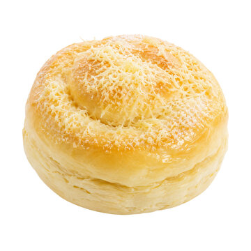 Cheese Bun Pastry Isolated on Transparent Background