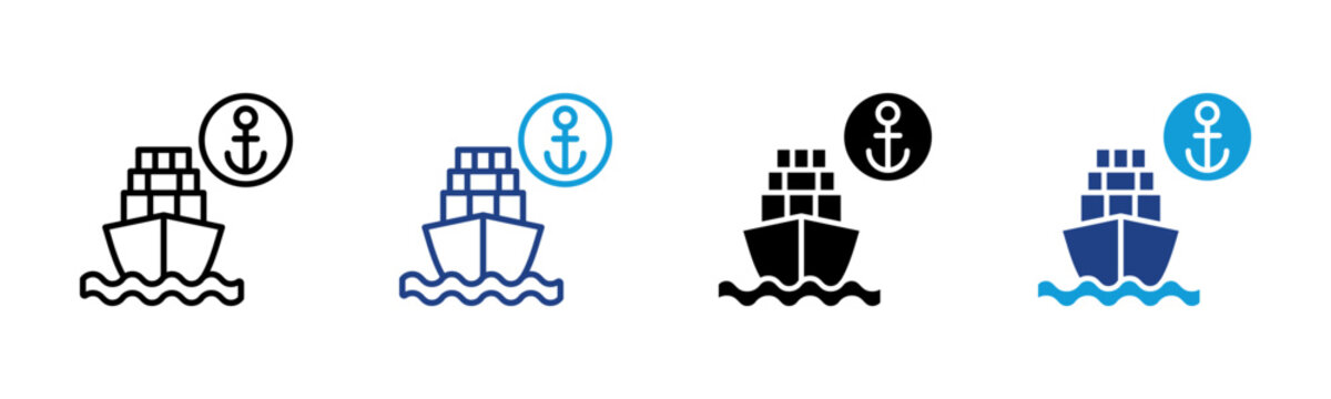Seaport Web icon with multiple style collection