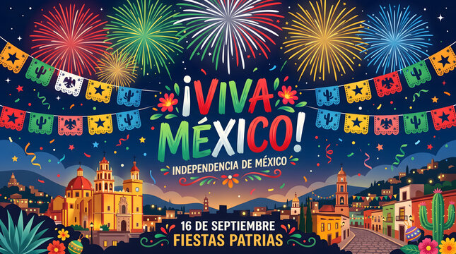 Festive Mexican Independence Day Social Media Celebration Design.