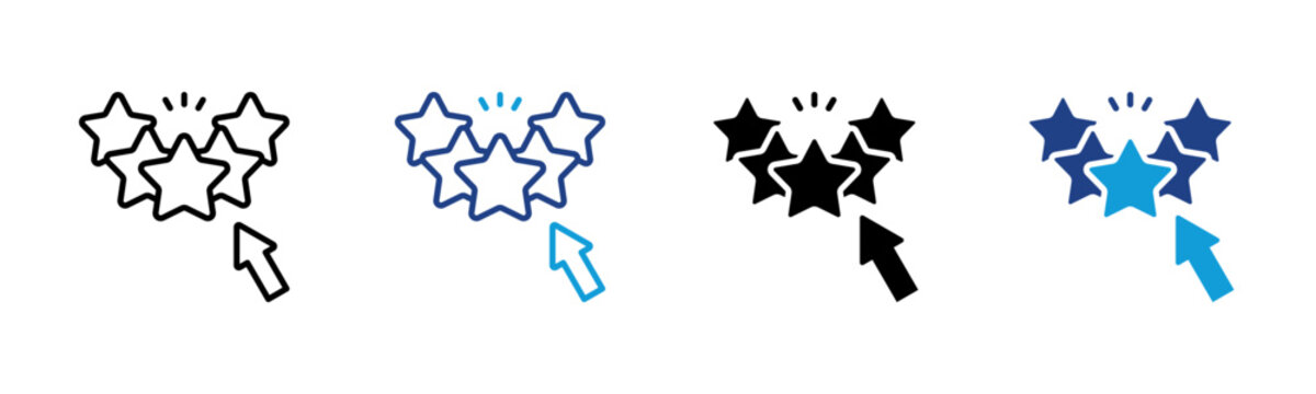 Ratings Web icon with multiple style collection