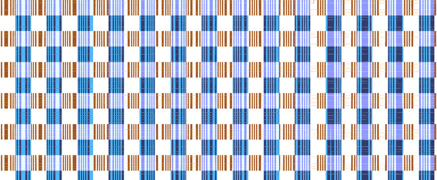 Dna sequence data chart with blue and purple colors
