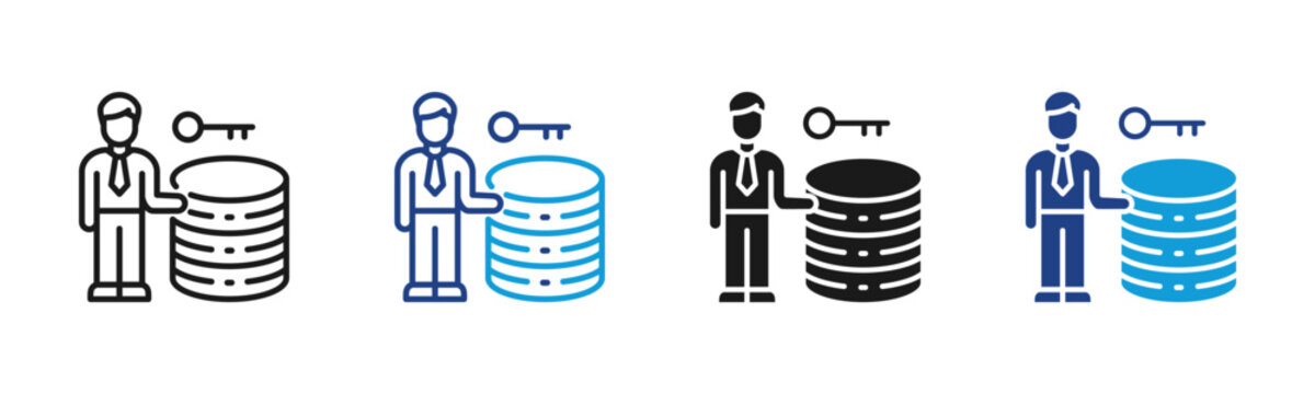 Data Quality Web icon with multiple style collection