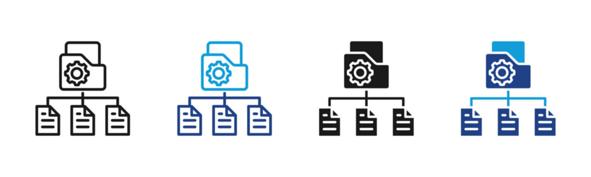 Data Classification Web icon with multiple style collection