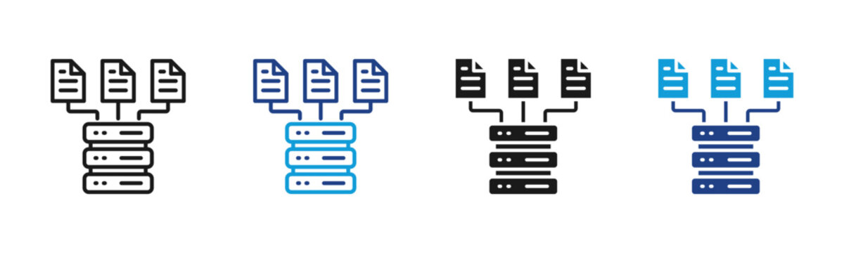 Data Lineage Web icon with multiple style collection