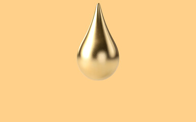 Fototapeta premium Drop of liquid, liquid glass, lava, fire, golden liquid, champagne. Texture, magma, amber, volcano. Beautiful background for designers, advertising, IT.