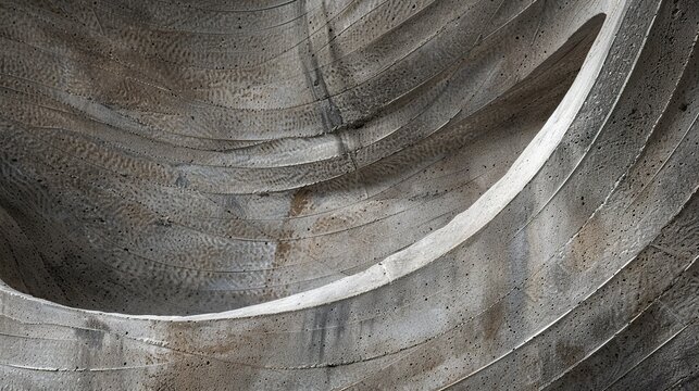 Weathered stone mortar concave wear close up