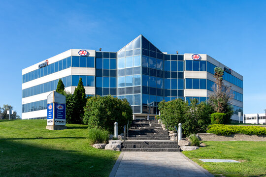 Thornhill, Ontario, Canada - June 28, 2026: CAA South Central Ontario headquarters in  Thornhill, Ontario, Canada. CAA provides a range of services including roadside assistance, insurance, and travel