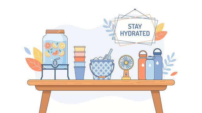 Stay Hydrated Drink Station with Fruit Infused Water Dispenser