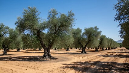 Fototapeta premium Serene desert landscape with lone mesquite tree.