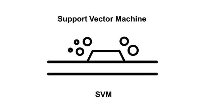 Support Vector Machine SVM Algorithm Diagram - Machine Learning Concept
