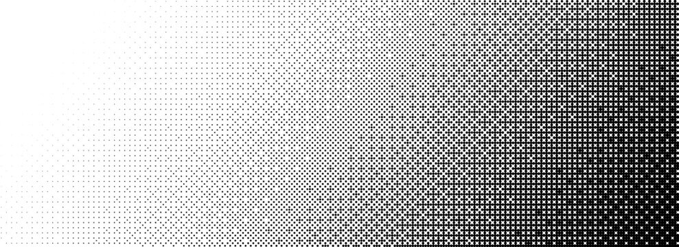 black and white bitmap pixel texture, dotted gradient pattern background. 8 bit halftone art gradation video arcade game. vector ilustration