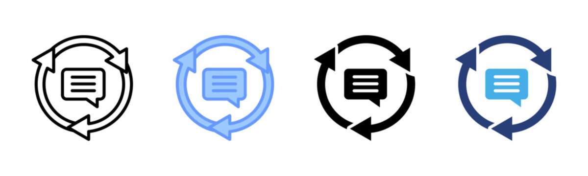 Feedback Loop icon set multiple style collection
