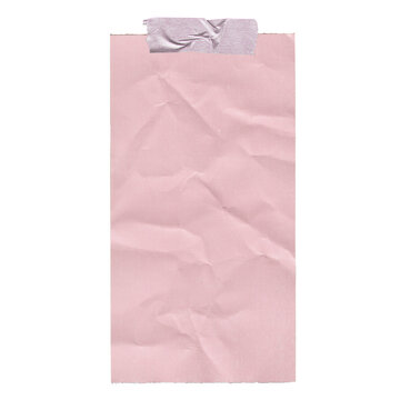 Pastel Pink Crumpled Memo Paper with Washi tape
