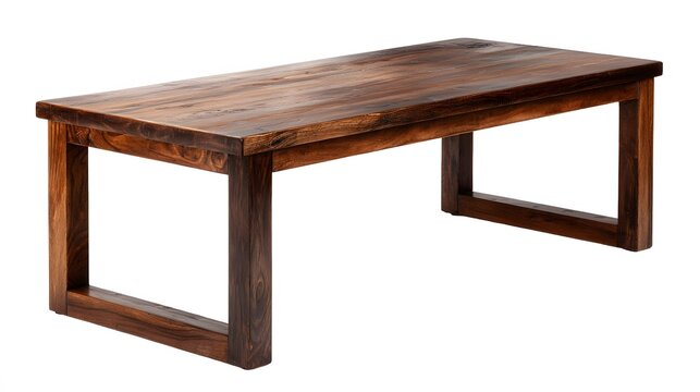 Rustic Wooden Coffee Table with Sturdy Frame.