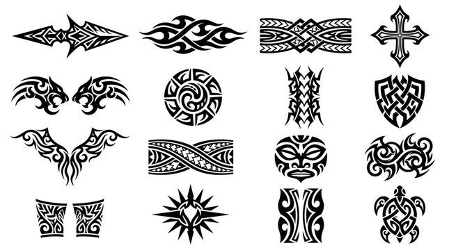 Tribal Tattoo Designs Collection - Vector Art