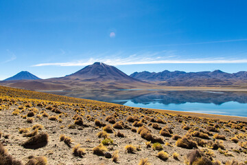 mountain volcano landscape with blue sky and clouds 1 © Ignacio