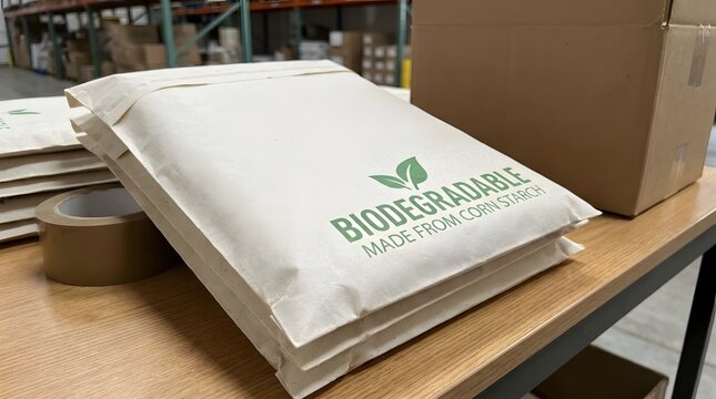 Biodegradable Mailing Envelopes Made from Corn Starch for Shipping