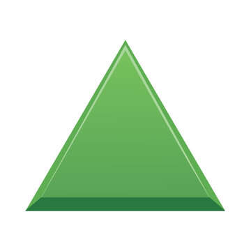 Green Equilateral Triangle Vector Shape